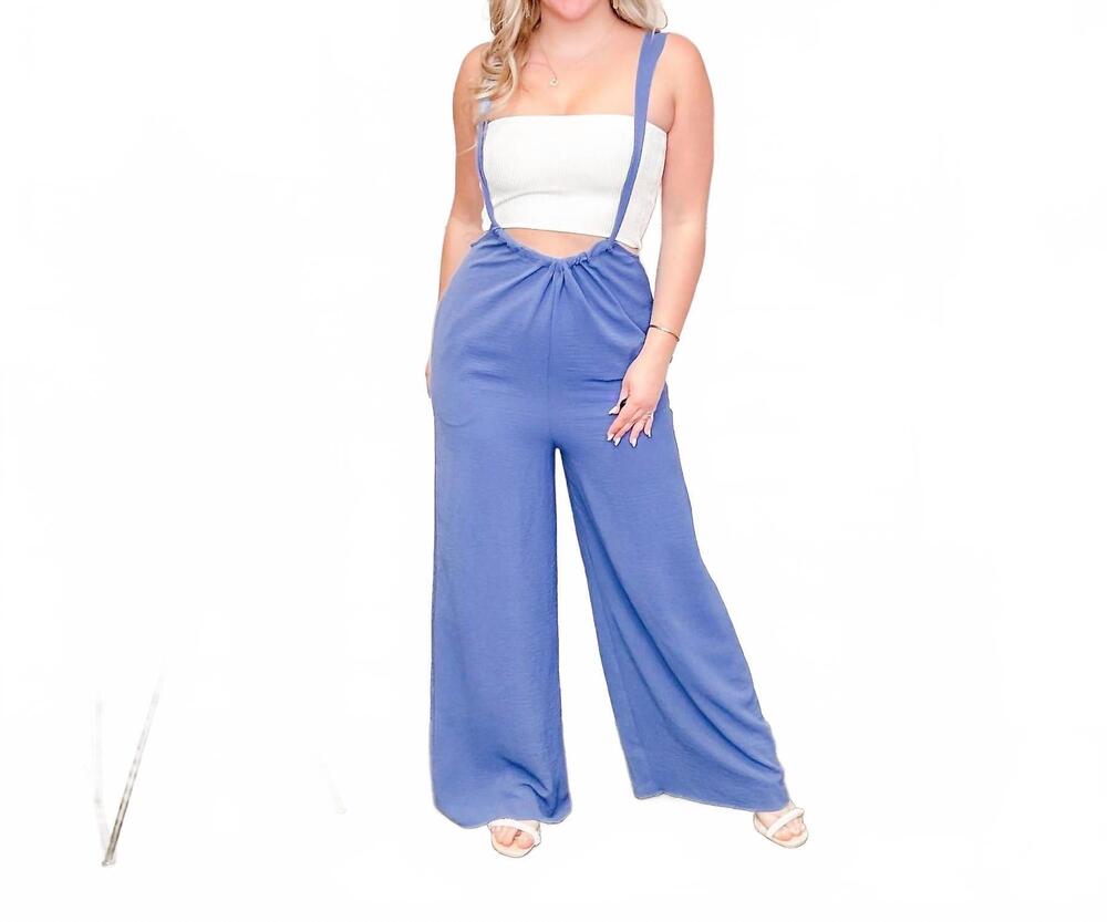 NEW EE:SOME waiting for paradise lightweight overalls in blue